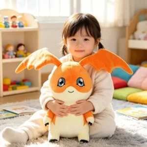 Alternative view of Patamon gosedjur, tecknad and anime style och mjuk, digimon stil vingar högt, 35 cm