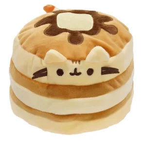 Pusheen katt och enhörning gosedjur i kawaii-stil med munk, glass- och pizzamotiv
