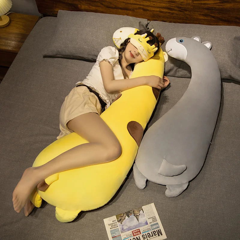 Giraff och enhörning gosedjur i kawaii-stil, stor och lång plyschkudde, 70–120 cm 4 Giraff och enhörning gosedjur i kawaii-stil, stor och lång plyschkudde, 70–120 cm - Bild 4