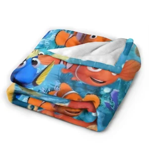 Nemo-filt från Finding Nemo, varm och mjuk pläd med fluffig känsla, 102–204 cm