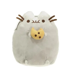 Pusheen katt och enhörning gosedjur i kawaii-stil med munk, glass- och pizzamotiv
