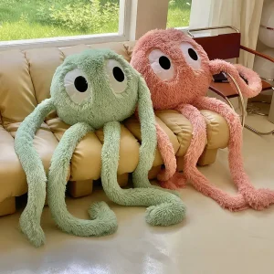 Bläckfisk gosedjur som kudde i kawaii-stil med stora ögon och långa armar, 175 cm 10 Bläckfisk gosedjur som kudde i kawaii-stil med stora ögon och långa armar, 175 cm