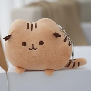 Pusheen-kattgosedjur som söt, knubbig nyckelring och väskberlock, stort, 12 cm