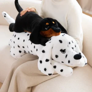 Hund gosedjur, svart and tan och vit, 60–100 cm 9 Hund gosedjur, svart and tan och vit, 60–100 cm