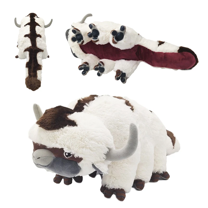 Avatar the Last Airbender-karaktärer gosedjur med animeinspirerad design, 45–53 cm 20 Visa den vita, lurviga bisonfiguren från flera håll.