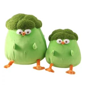 chick gosedjur med broccoliinspirerad design i söt och lekfull tecknad stil