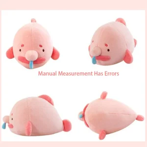 Interaktivt rosa blobfish-gosedjur med utdragbart snor och klämkänsla, 30–45 cm
