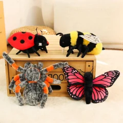 Djur- och insektsfigurer gosedjur, Wild animal, skalbagge spindel fjäril naturtrogen