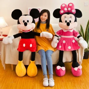 Mjuka musgosedjur med karaktärerna Mickey Mouse och Minnie Mouse i storlek, 50–100 cm