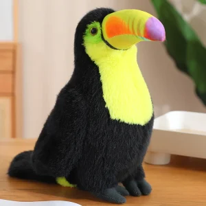 Toucan gosedjur med färgstark näbb, mjuk fågel i gult, blått, rött och vitt, 20–40 cm 16 Toucan gosedjur med färgstark näbb, mjuk fågel i gult, blått, rött och vitt, 20–40 cm