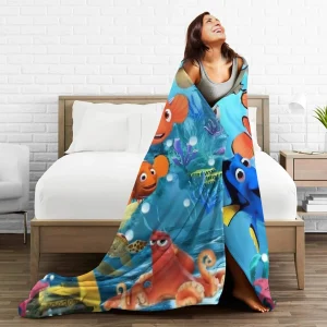 Nemo-filt från Finding Nemo, varm och mjuk pläd med fluffig känsla, 102–204 cm