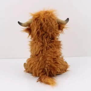 Ko gosedjur i skotsk höglandsstil, mjukt och fluffigt med kramvänlig form, 25 cm