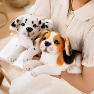Hund som gosedjur med realistiskt dalmatiner- och beaglevalpsmotiv, 25–30 cm 22 Hund som gosedjur med realistiskt dalmatiner- och beaglevalpsmotiv, 25–30 cm