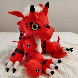 Culumon gosedjur från Digimon, kawaii plyschkudde i tecknad anime-stil, 35 cm