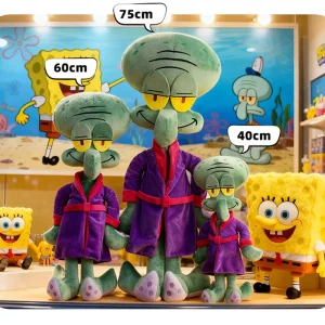 Squidward Quincy Tentacles gosedjur som bläckfiskkudde i tecknad stil, 40–75 cm