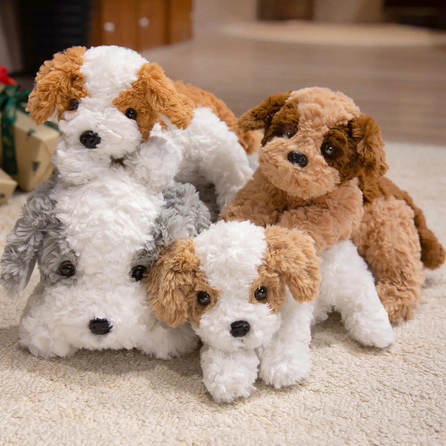 Liggande valp som hund gosedjur i mjuk plyschkudde med realistisk form, 32–48 cm 3 Liggande valp som hund gosedjur i mjuk plyschkudde med realistisk form, 32–48 cm - Bild 3