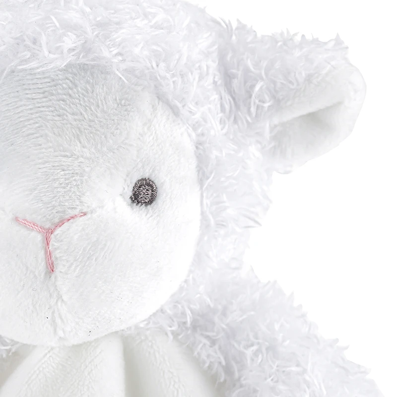 Får och lamm som mjuk snuttefilt med napphållare och sött broderat fårmotiv 4 Får och lamm som mjuk snuttefilt med napphållare och sött broderat fårmotiv - Bild 4