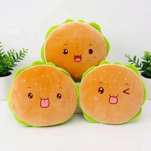 Alternative view of Hamburgerformat gosedjur i flera figurvarianter, fluffig plyschkudde, 40 cm