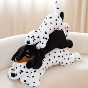 Hund gosedjur, svart and tan och vit, 60–100 cm 12 Hund gosedjur, svart and tan och vit, 60–100 cm