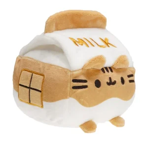 Pusheen katt och enhörning gosedjur i kawaii-stil med munk, glass- och pizzamotiv
