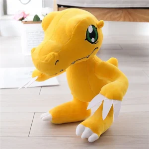 Agumon gosedjur från Digimon i tecknad anime-stil med dinosaurieform, 30 cm