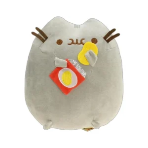 Pusheen katt och enhörning gosedjur i kawaii-stil med munk, glass- och pizzamotiv