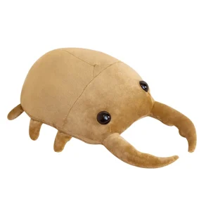 Kawaii beetle gosedjur som naturtrogen insektkudde i tecknad stil, 50–60 cm