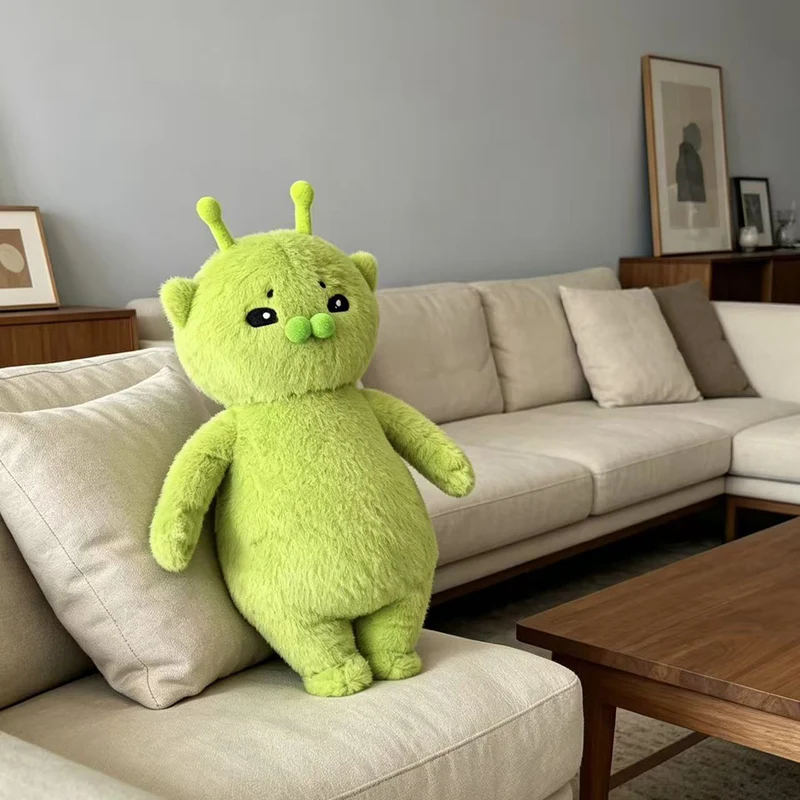 Grönt kattgosedjur som kattkudde i söt alien- och kawaii-animestil, 45–70 cm 4 Grönt kattgosedjur som kattkudde i söt alien- och kawaii-animestil, 45–70 cm - Bild 4