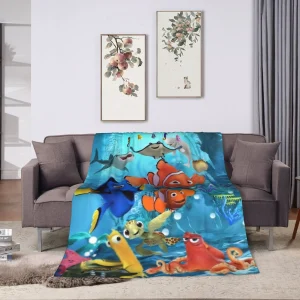 Nemo-filt från Finding Nemo, varm och mjuk pläd med fluffig känsla, 102–204 cm