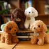 Sött och naturtroget hund gosedjur i lockig teddystil med hängande etikett, 20 cm 18 Sött och naturtroget hund gosedjur i lockig teddystil med hängande etikett, 20 cm
