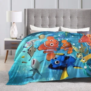 Nemo-filt från Finding Nemo, varm och mjuk pläd med fluffig känsla, 102–204 cm
