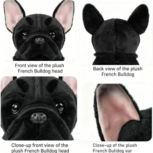 Realistiskt hundgosedjur med French Bulldog-valp, mjuk kudde och naturtrogen design