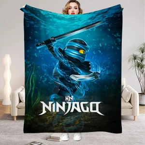 Ninjago-filt med flera figurvarianter, mjuk och luddig pläd för soffa, 100–200 cm