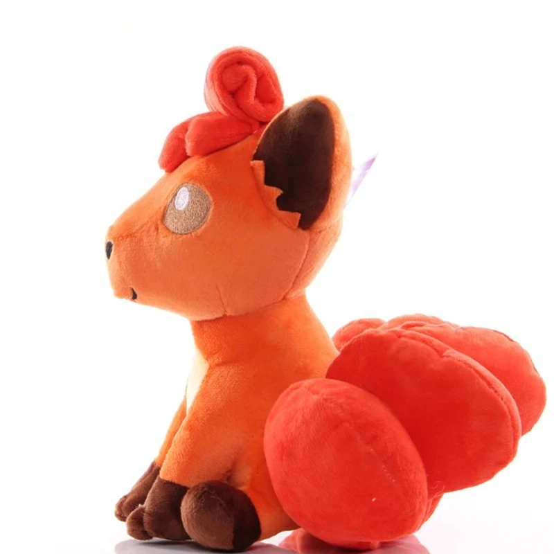 Vulpix räv gosedjur från Pokémon, sittande plyschkudde med sex svansar i anime-stil 4 Vulpix räv gosedjur från Pokémon, sittande plyschkudde med sex svansar i anime-stil - Bild 4