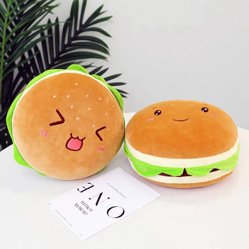 Hamburgerformat gosedjur i flera figurvarianter, fluffig plyschkudde, 40 cm 3 Hamburgerformat gosedjur i flera figurvarianter, fluffig plyschkudde, 40 cm - Bild 3