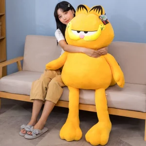 Garfield katt och tiger gosedjur, tigerrandig plyschkudde med surt uttryck, 40–120 cm