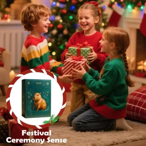 Kapybara adventskalender med julfigurer och julprydnader för nedräkning till jul 10 Kapybara adventskalender med julfigurer och julprydnader för nedräkning till jul