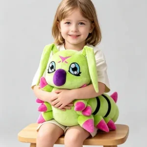 Wormmon gosedjur från anime-serien Digimon Adventure, mjuk stoppad figur på, 40 cm 8 Wormmon gosedjur från anime-serien Digimon Adventure, mjuk stoppad figur på, 40 cm