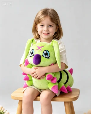 Wormmon gosedjur från anime-serien Digimon Adventure, mjuk stoppad figur på, 40 cm 3 Wormmon gosedjur från anime-serien Digimon Adventure, mjuk stoppad figur på, 40 cm - Bild 3