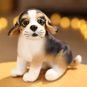 Hund gosedjur, Small och Stuffed, realistisk valpdesign mops chihuahua, 18 cm