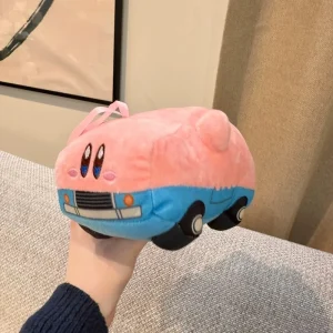 Samlarfigur i form av en orange Kirby-docka med arg min och tecknad spelstil 66 Samlarfigur i form av en orange Kirby-docka med arg min och tecknad spelstil