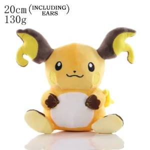 Pokémon-karaktärer gosedjur i kawaiistil, mjuka dockor med gulliga detaljer