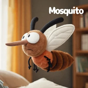Roliga insektsfigurer som gosedjur i kawaii-stil med verklighetstrogen plyschdesign