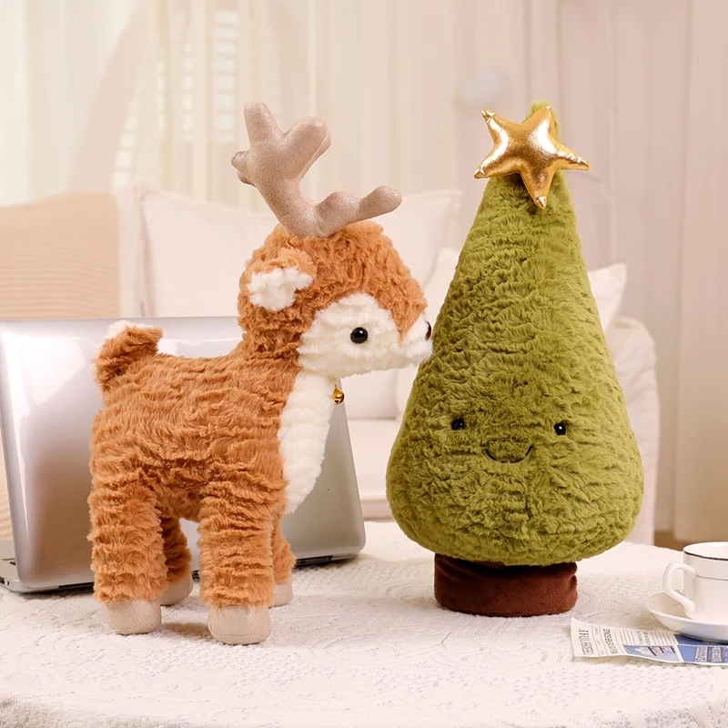 Hjort gosedjur, Christmas tree design och kawaii style, 30–50 cm 2 Hjort gosedjur, Christmas tree design och kawaii style, 30–50 cm - Bild 2