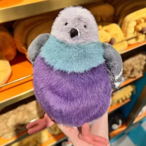 Robin gosedjur som mjuk plyschkudde i tecknad stil, fluffig och fyllig, 20 cm