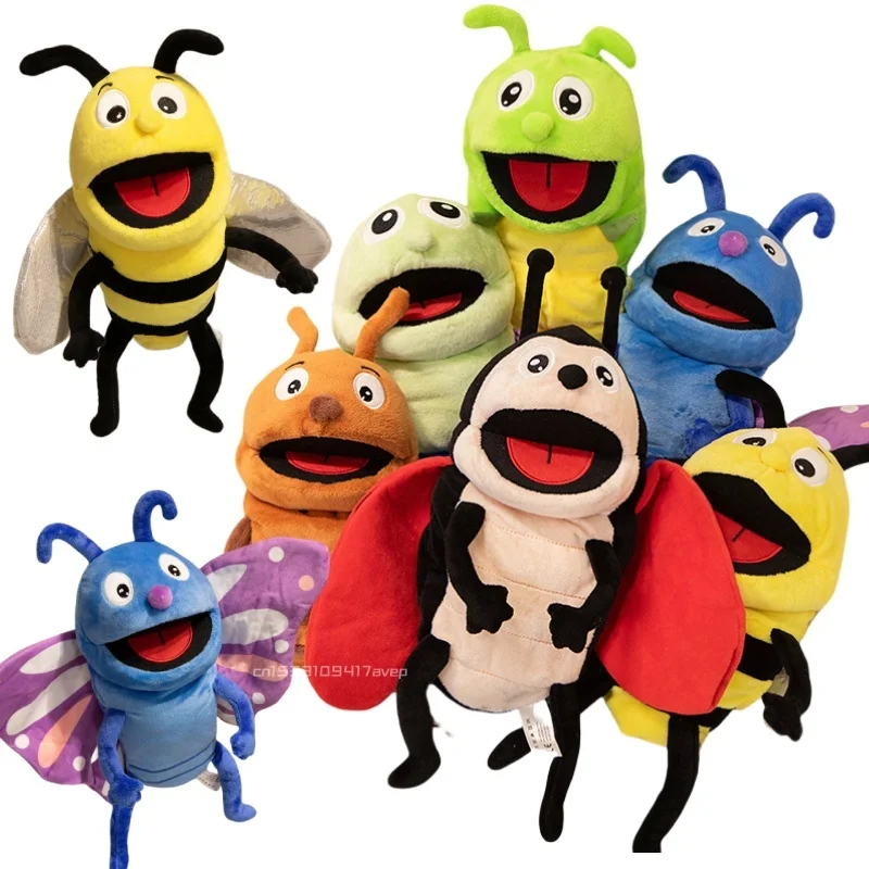 Gosedjur med insektsfigurer i kawaii-stil, handdockor för lek och lärande, 30 cm 30 Visa flera färgglada insektsformade gosedjur tillsammans.
