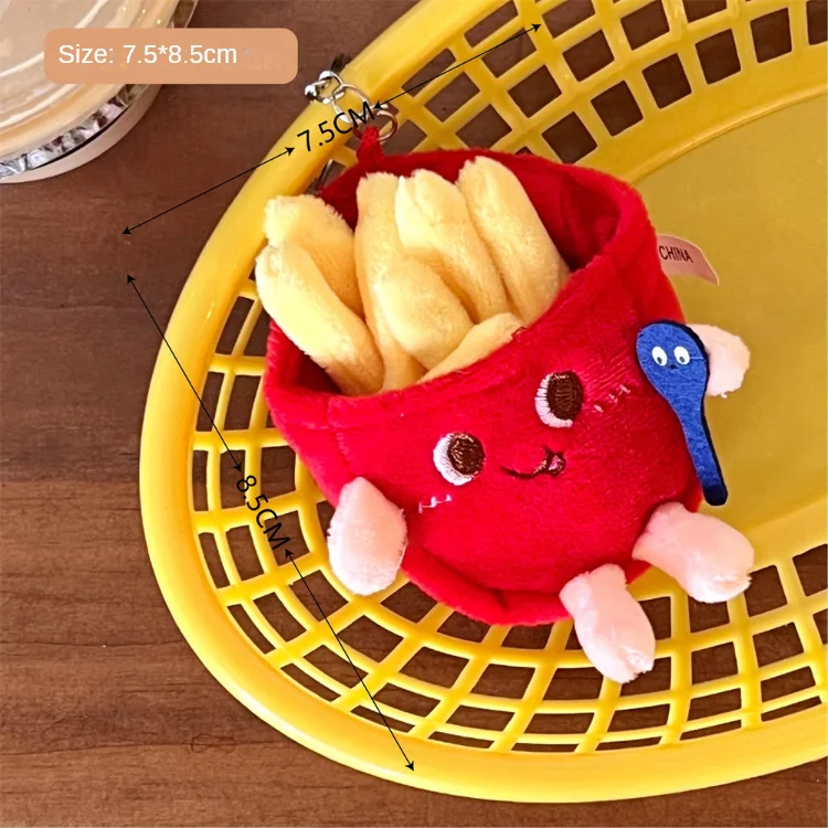 Ryggsäckshängen med flera figurvarianter i hamburgar- och pommes fritesstil 9 Ryggsäckshängen med flera figurvarianter i hamburgar- och pommes fritesstil - Bild 9