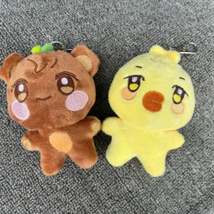 ATEEZ-karaktärer som K-pop-nyckelringar med plyschhänge i Aniteez-design, 10 cm