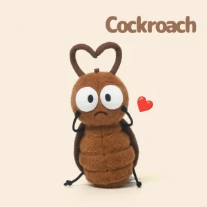 Roliga insektsfigurer som gosedjur i kawaii-stil med verklighetstrogen plyschdesign