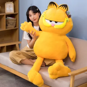 Garfield katt och tiger gosedjur, tigerrandig plyschkudde med surt uttryck, 40–120 cm